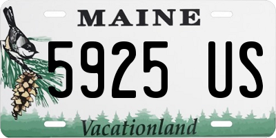 ME license plate 5925US