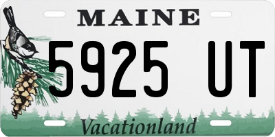 ME license plate 5925UT