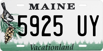 ME license plate 5925UY