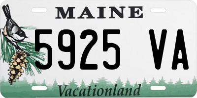 ME license plate 5925VA