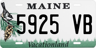ME license plate 5925VB