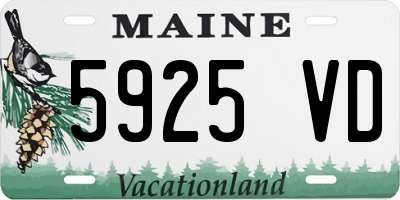 ME license plate 5925VD