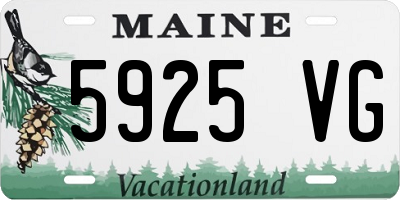 ME license plate 5925VG