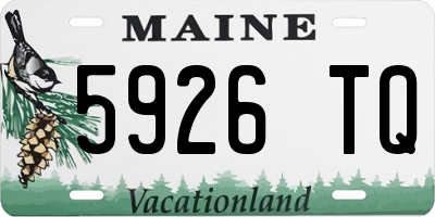 ME license plate 5926TQ
