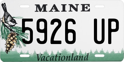 ME license plate 5926UP