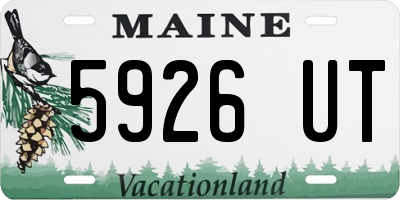 ME license plate 5926UT