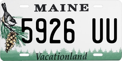 ME license plate 5926UU