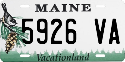 ME license plate 5926VA