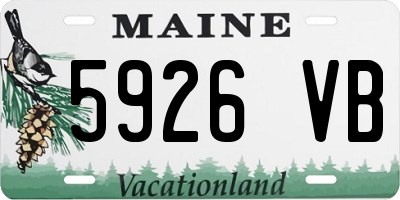 ME license plate 5926VB