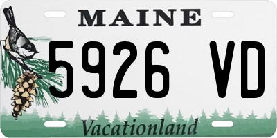 ME license plate 5926VD