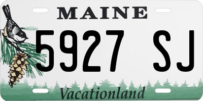 ME license plate 5927SJ