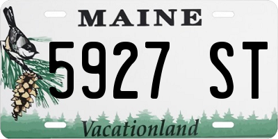ME license plate 5927ST