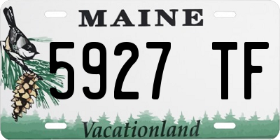 ME license plate 5927TF
