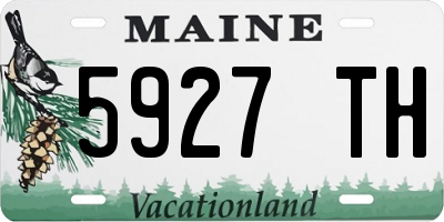 ME license plate 5927TH
