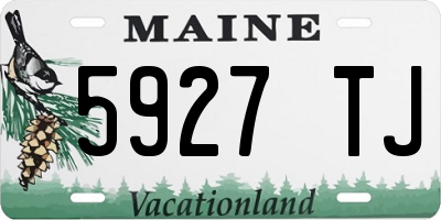 ME license plate 5927TJ