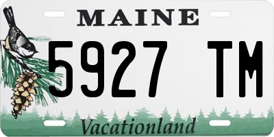 ME license plate 5927TM