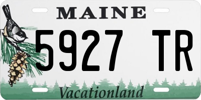 ME license plate 5927TR