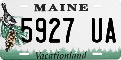ME license plate 5927UA