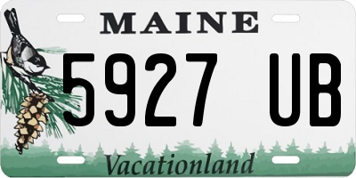 ME license plate 5927UB