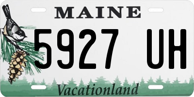 ME license plate 5927UH