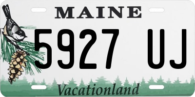 ME license plate 5927UJ