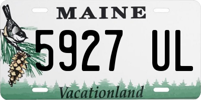 ME license plate 5927UL