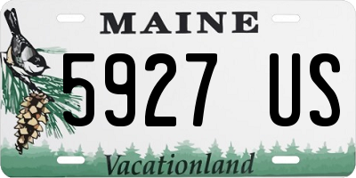 ME license plate 5927US