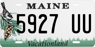 ME license plate 5927UU