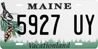 ME license plate 5927UY