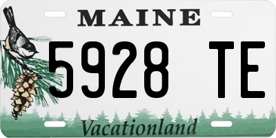 ME license plate 5928TE
