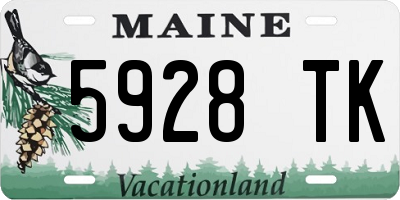 ME license plate 5928TK