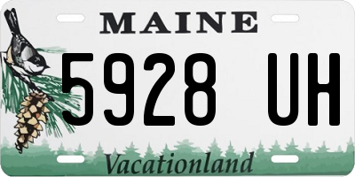 ME license plate 5928UH