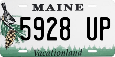 ME license plate 5928UP
