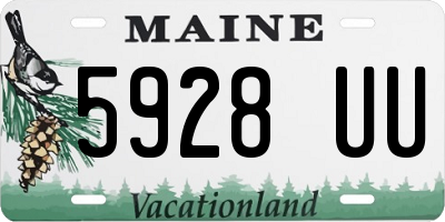 ME license plate 5928UU