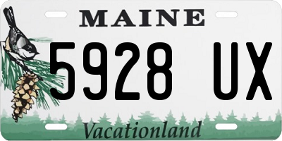 ME license plate 5928UX