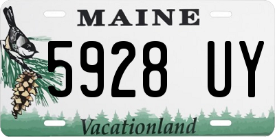 ME license plate 5928UY