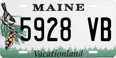 ME license plate 5928VB
