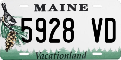 ME license plate 5928VD