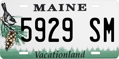 ME license plate 5929SM