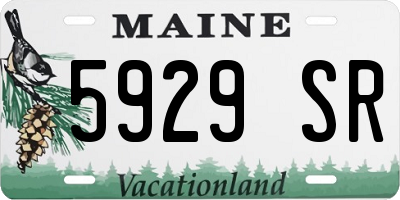 ME license plate 5929SR