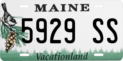 ME license plate 5929SS