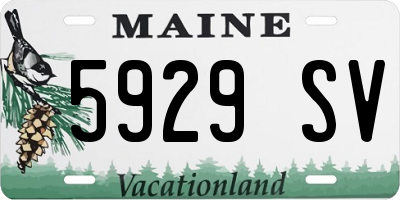 ME license plate 5929SV