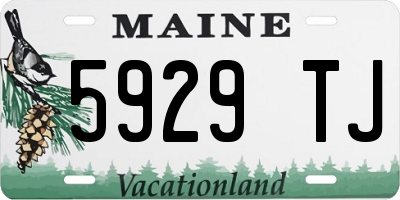 ME license plate 5929TJ