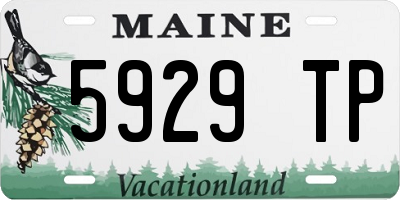 ME license plate 5929TP