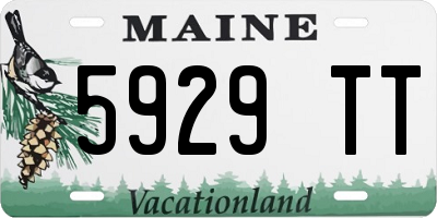 ME license plate 5929TT