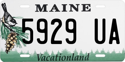 ME license plate 5929UA