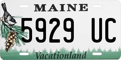 ME license plate 5929UC