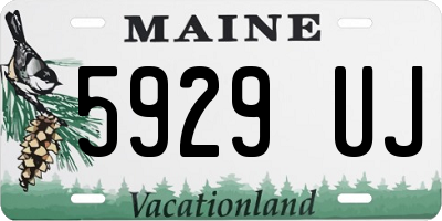ME license plate 5929UJ