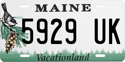 ME license plate 5929UK