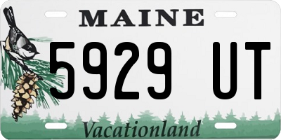 ME license plate 5929UT